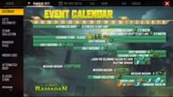 The entire calendar (Image via Garena)